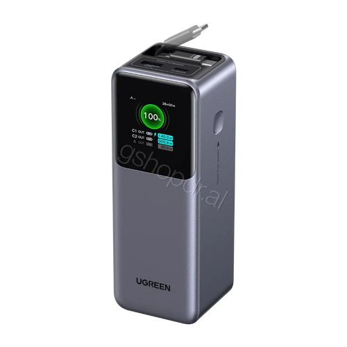 UGREEN Nexode Power Bank 20000mAh 165W with Retractable USB-C Cable
