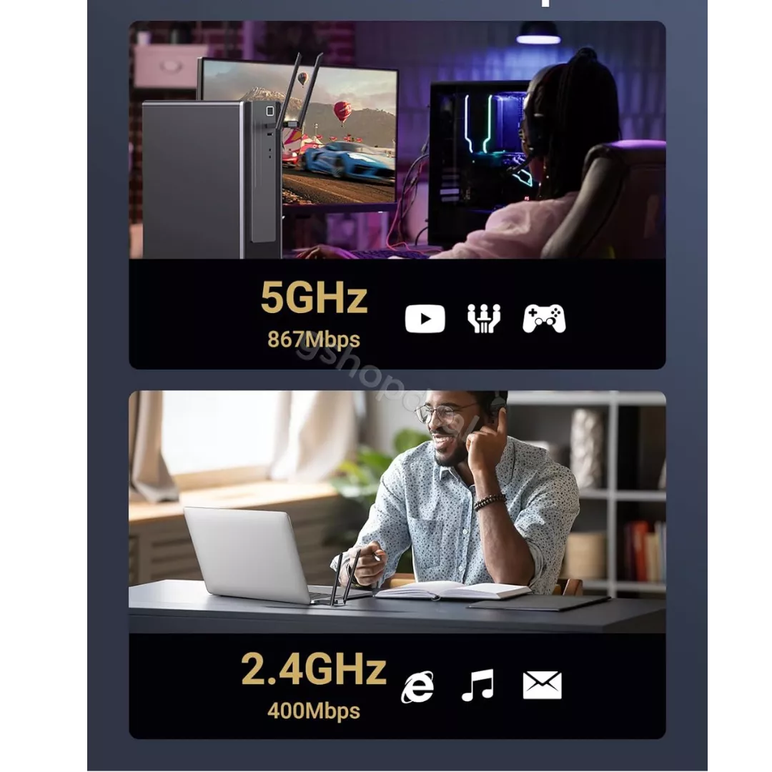 UGREEN USB WiFi Adapter, AC1300 Dual Pand 11AC cmimi Tirane