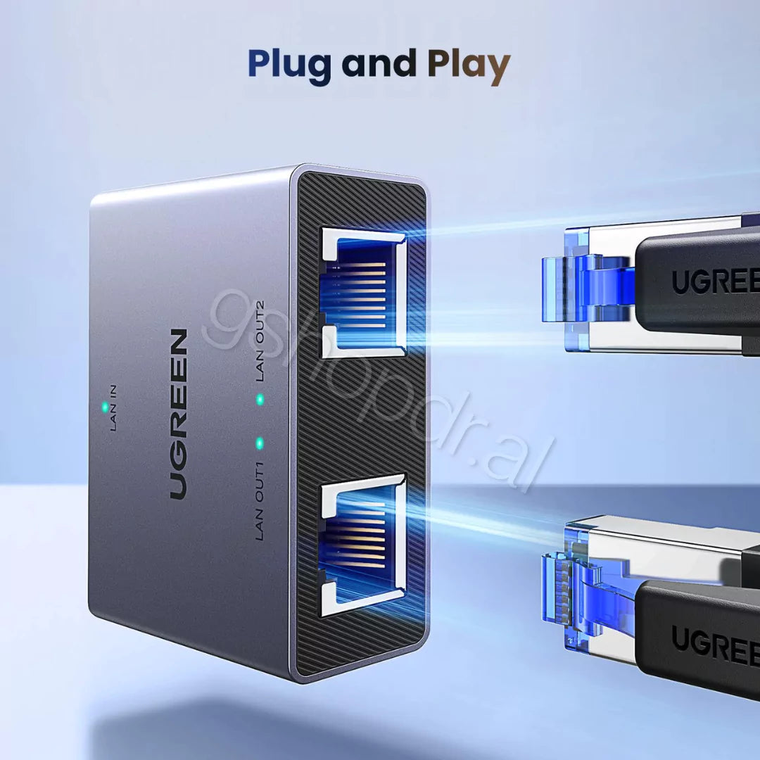 Ugreen 1 to 2 1000Mbps LAN Splitter NW301Durres