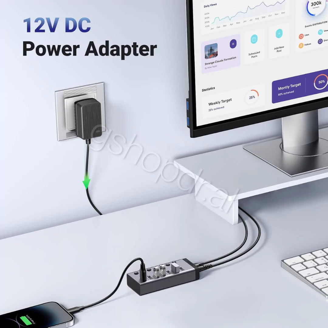 Ugreen USB-C to 7-Port USB 3.0 Hub GShop Electronics Durres