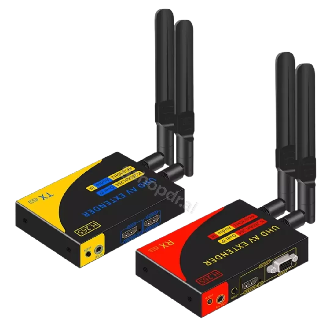 Wireless HDMI Extender 4K 30HZ 1080P me HDMI dhe VGA PRO H.265 cmimi Tirane