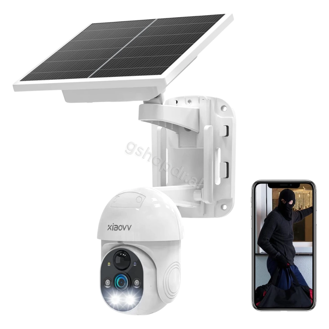 Xiaovv Kamera me panel diellor Outdoor PTZ P6 Plus