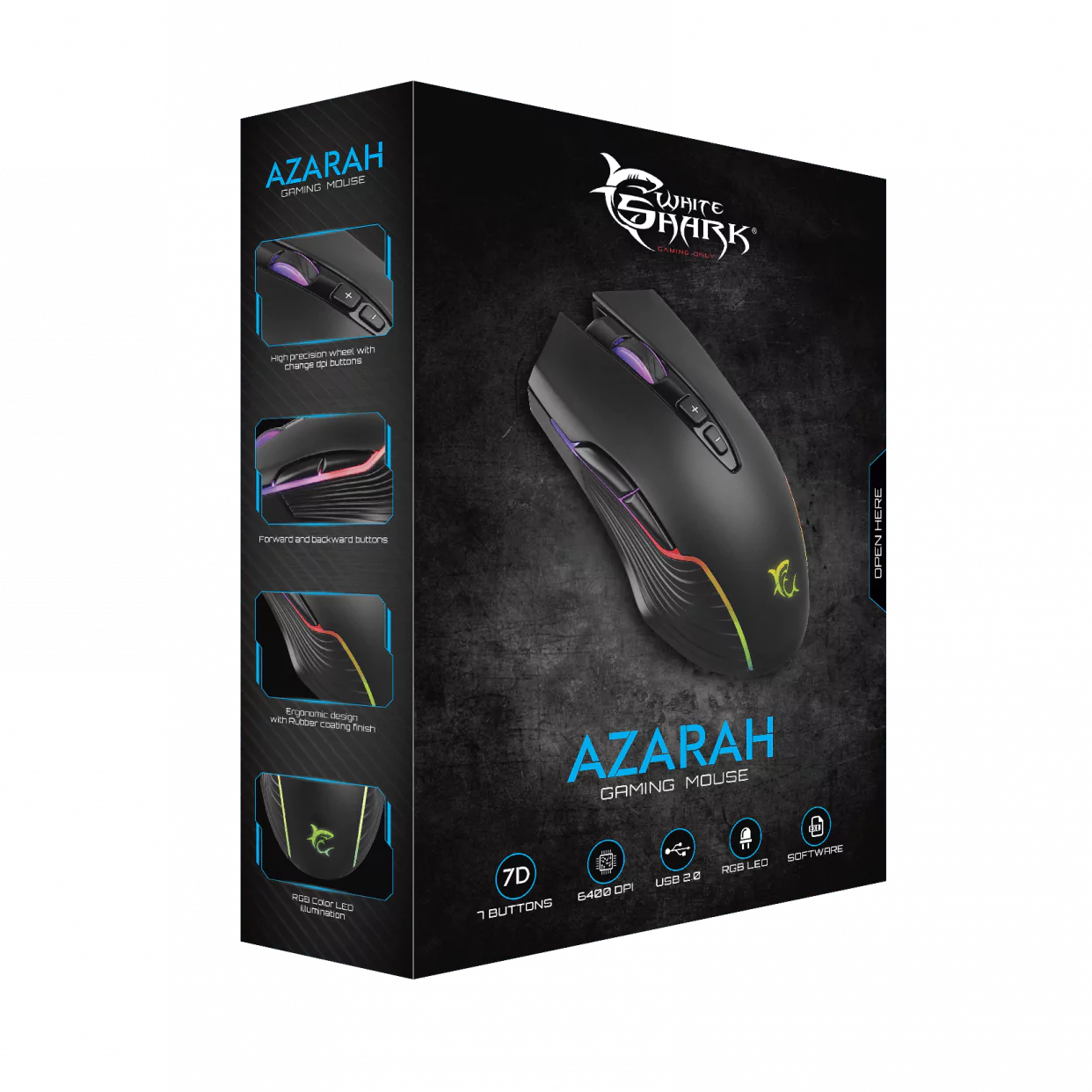 Mouse Gaming Azarah White Shark