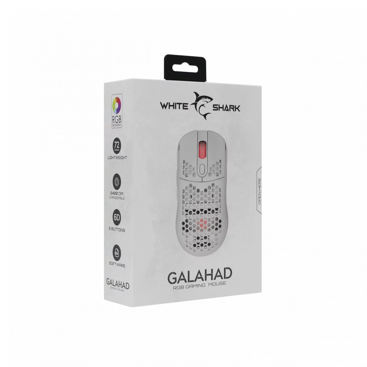 Mouse Gaming Galahad White Shark