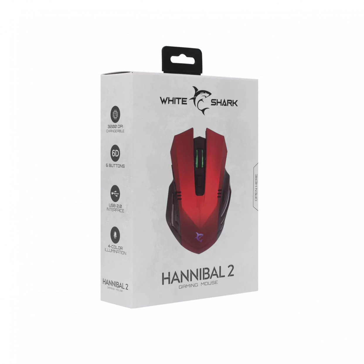 Mouse Gaming Hannibal 2 White Shark