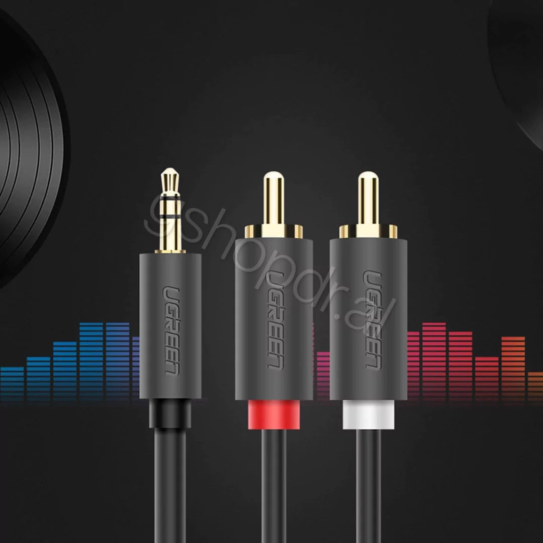 Kabllo audio UGREEN 3.5mm Mashkull në 2 RCA Mashkull 2m AV102 cmimi