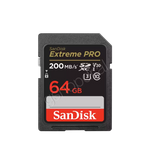 SanDisk Extreme PRO SD UHS-I Card 64GB 200MB/s V30 U3 kartë memorie profesionale