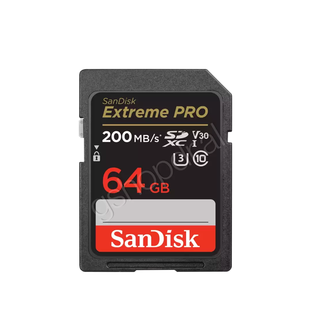 SanDisk Extreme PRO SD UHS-I Card 64GB 200MB/s V30 U3 kartë memorie profesionale