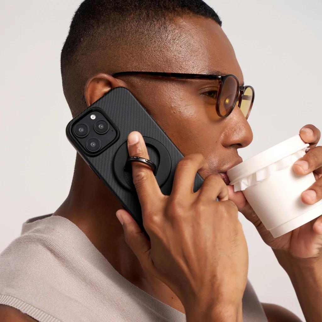 Military-Grade Protective Case For iPhone 16 (7) Cover Pitaka 600D Black/Grey (Twill) Durres