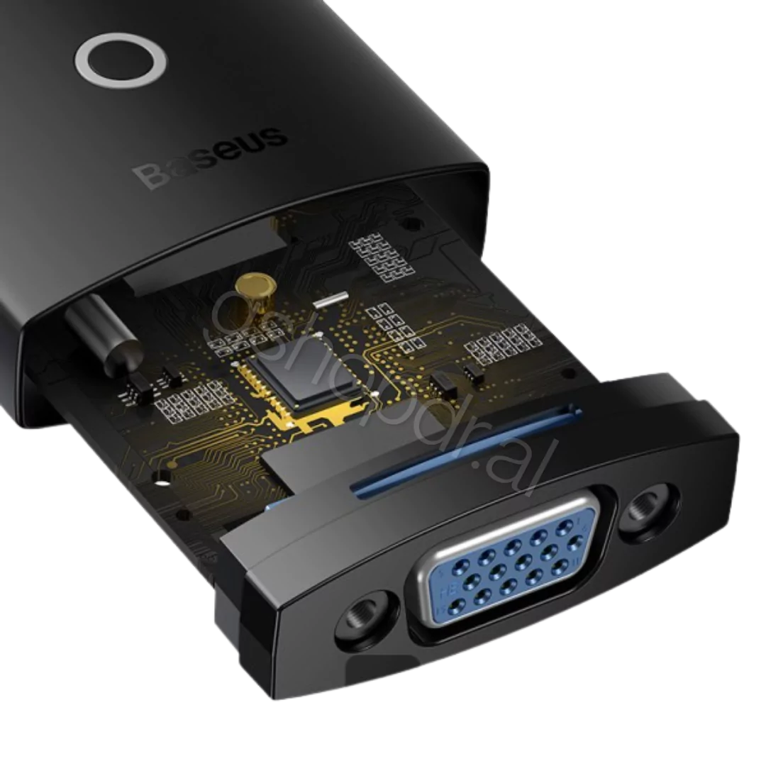 Adapter HDMI to VGA baseus 1080p (2) Adaptor HDMI ne VGA Baseus 1080p Durres