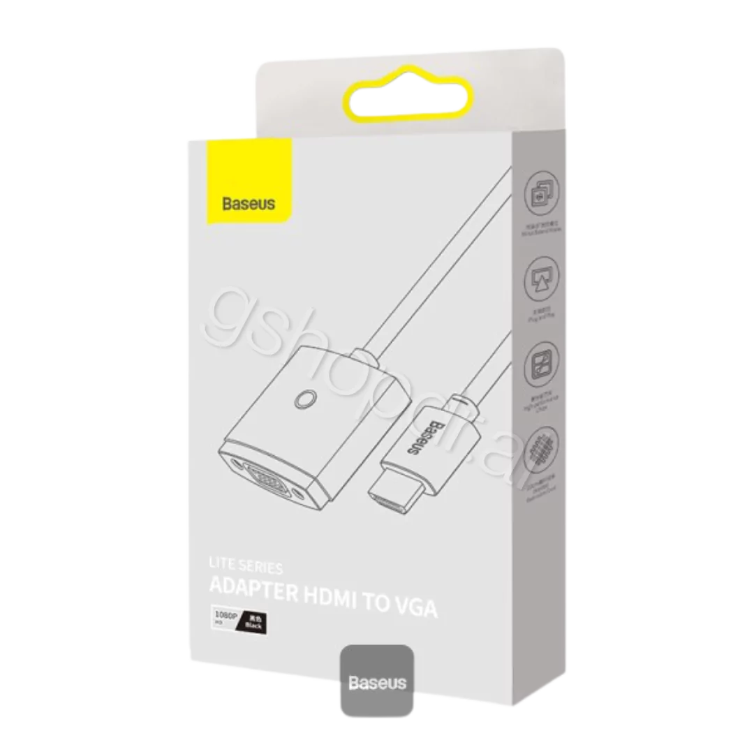 Adapter HDMI to VGA baseus 1080p (4) Adaptor HDMI ne VGA Baseus 1080p GShop