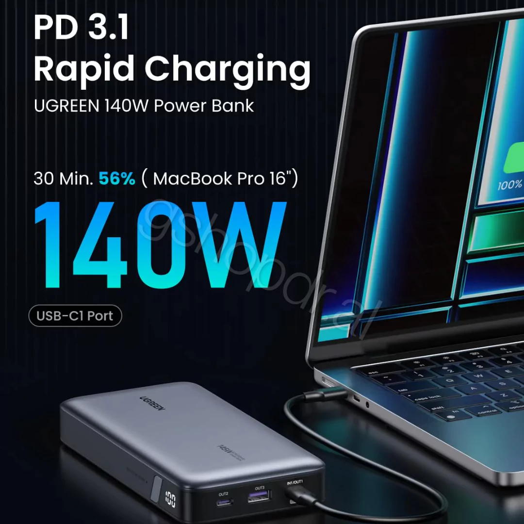 UGREEN 145W 25000mAh for Laptop-3 Ports Power Bank Durres