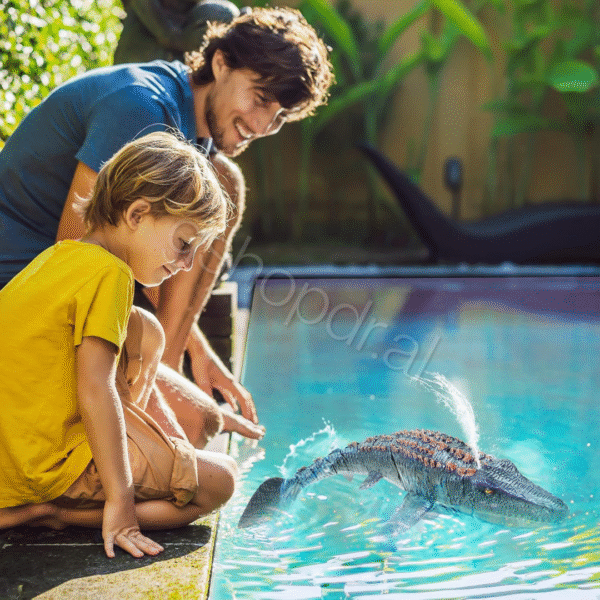 Remote Control Dinosaur Mosasaurus Water Toy - Lodra per Femije Tirane
