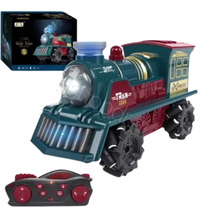 Remote Control Train Toy With Spray Sound & Light