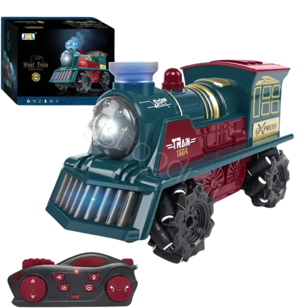 Remote Control Train Toy With Spray Sound & Light