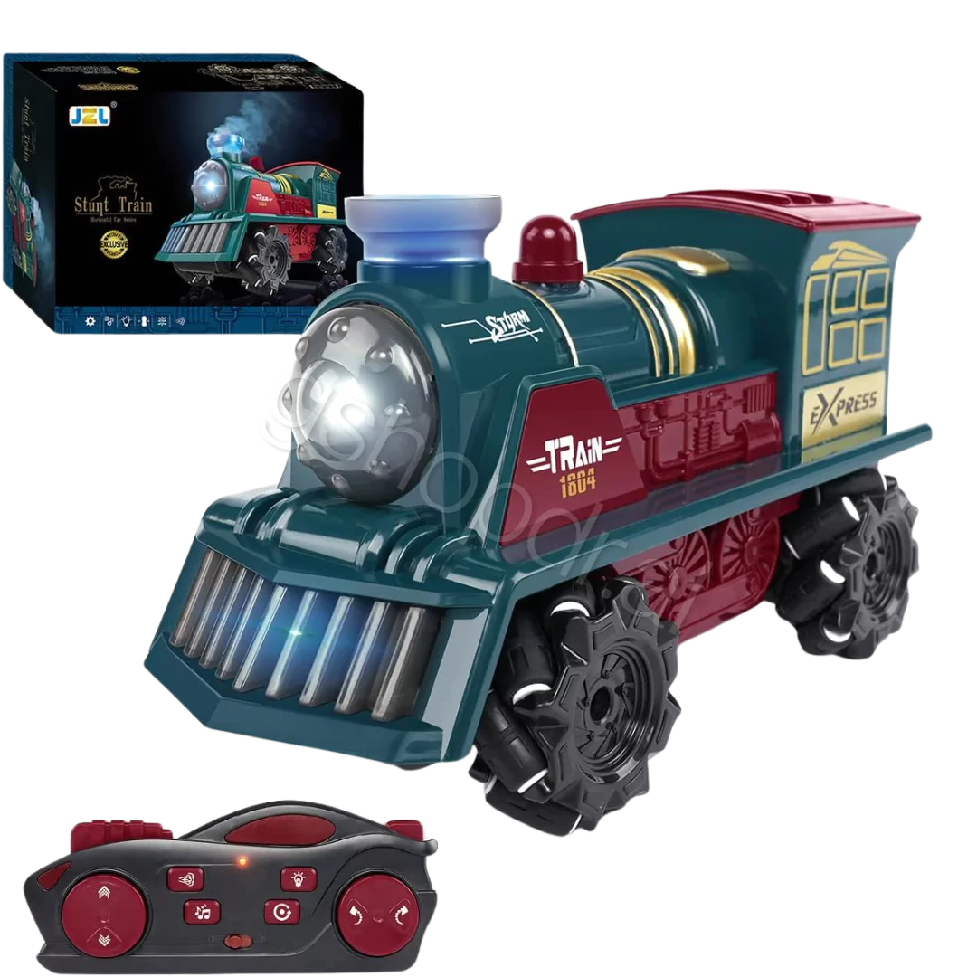 Remote Control Train Toy With Spray Sound & Light