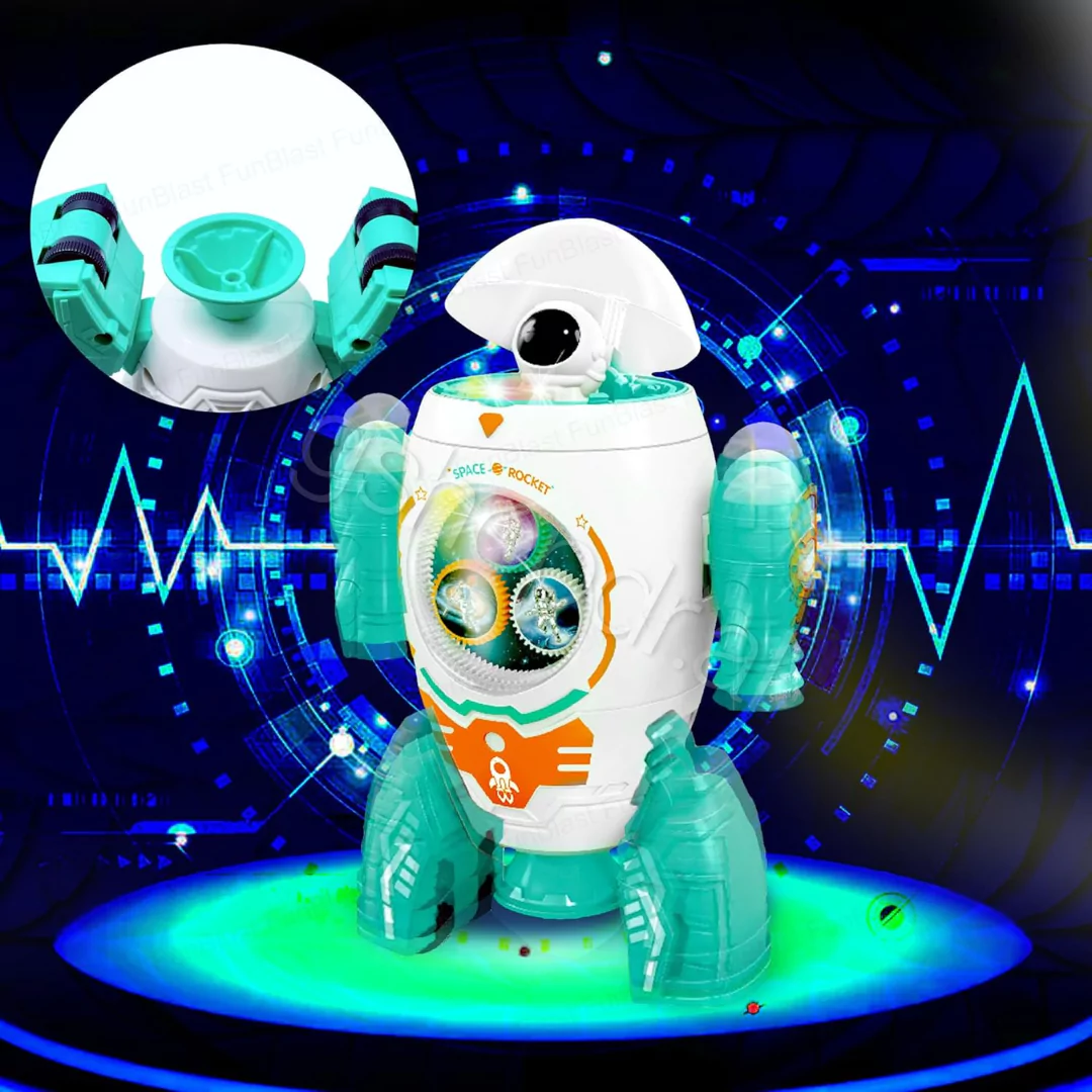 Space Rocket Musical Toy - lodra per femije 3+