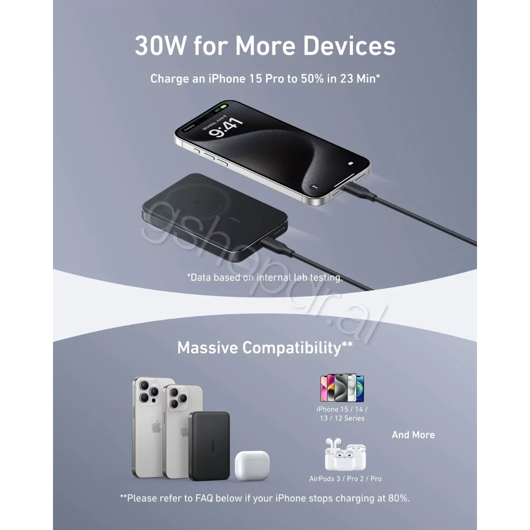 Anker MagGo Power Bank (10K, Slim) (6) Power Bank me magsafe Anker (10K, Slim) CMIMI