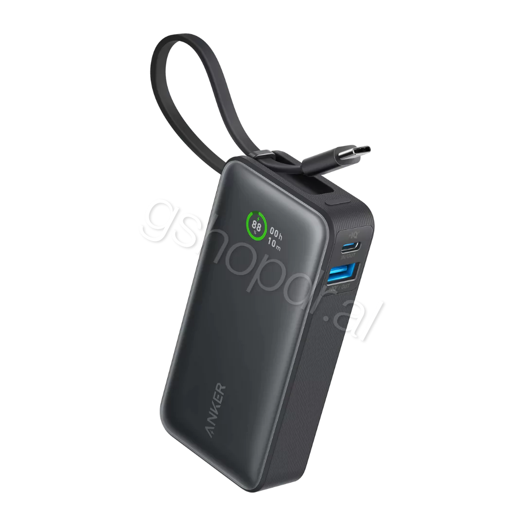 Power Bank Anker Nano (10k, 30W, Built-In USB-C Cable)