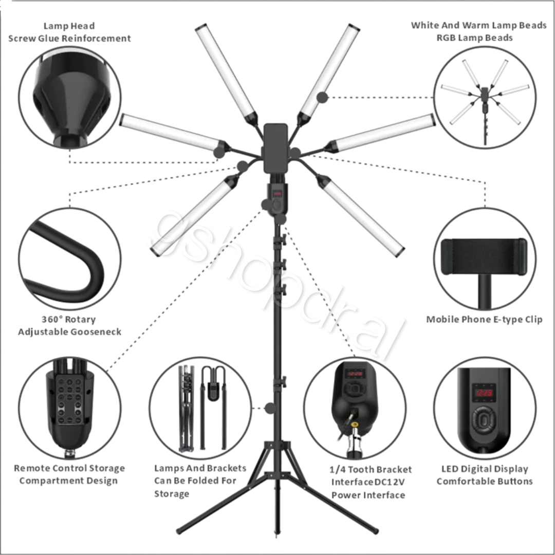 Tripod Me 6 Drita LED Te Palosshme S6 RGB cmimi