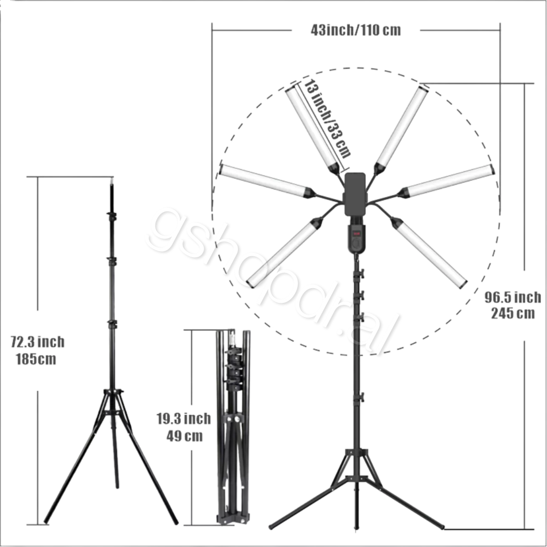 Tripod Me 6 Drita LED Te Palosshme S6 RGB Durres