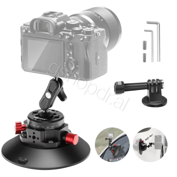 NEEWER 6" Camera Suction Mount with Ball Head Magic Arm CA013