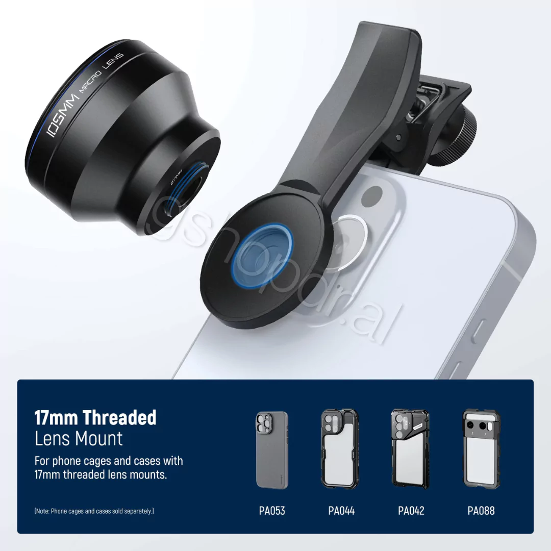 NEEWER LS-26 PRO 105mm Macro Lens with 17mm Phone Clip & 67mm Filter Adapter (7) Lente per Telefon LS-26 Pro Neewer