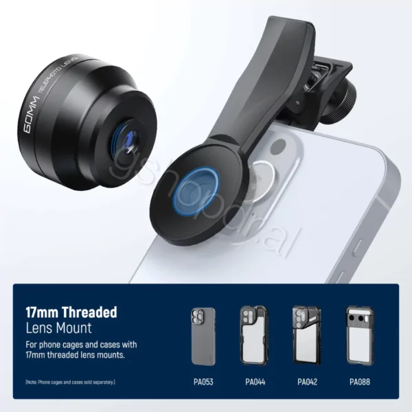NEEWER LS-41 PRO 60mm Telephoto Lens with 17mm Lens Clip & 67mm Filter Adapter cmimi