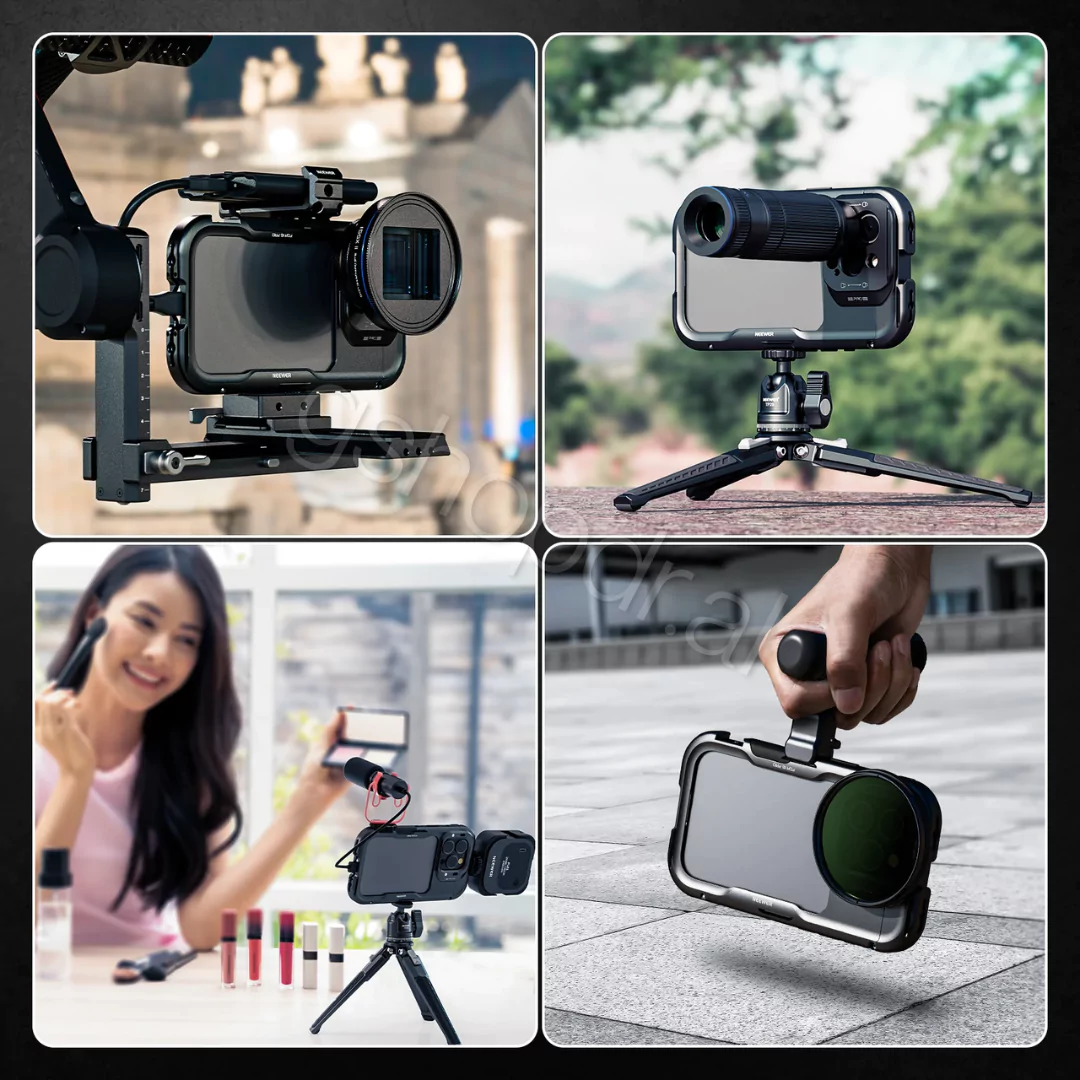 NEEWER PA074 Phone Cage Compatible with iPhone 16 Pro Max (6) Cover Telefoni NEEWER PA074 per 16 Pro Max