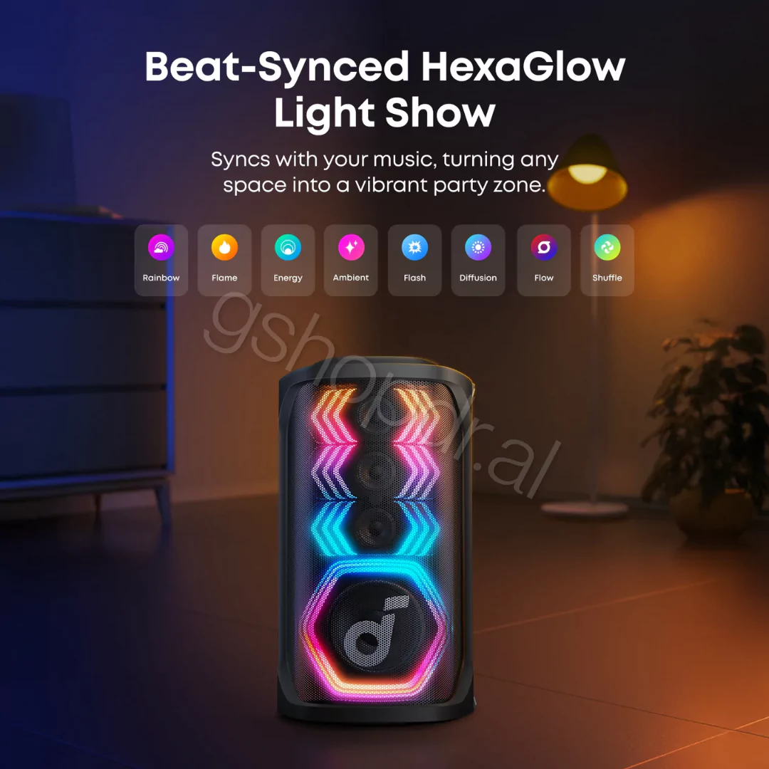 Rave 3S AI Party Speaker with Dual Wireless Mics (5) Boks Muzike Rave 3S AI Party Speaker Anker tirane