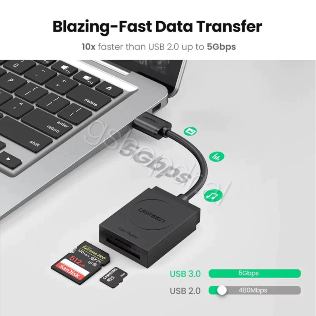 UGREEN 2-in-1 USB 3.0 SDTF Card Reader CR127 (3) UGREEN 2-in-1 USB 3.0 SDTF Card Reader CR127 Tirane