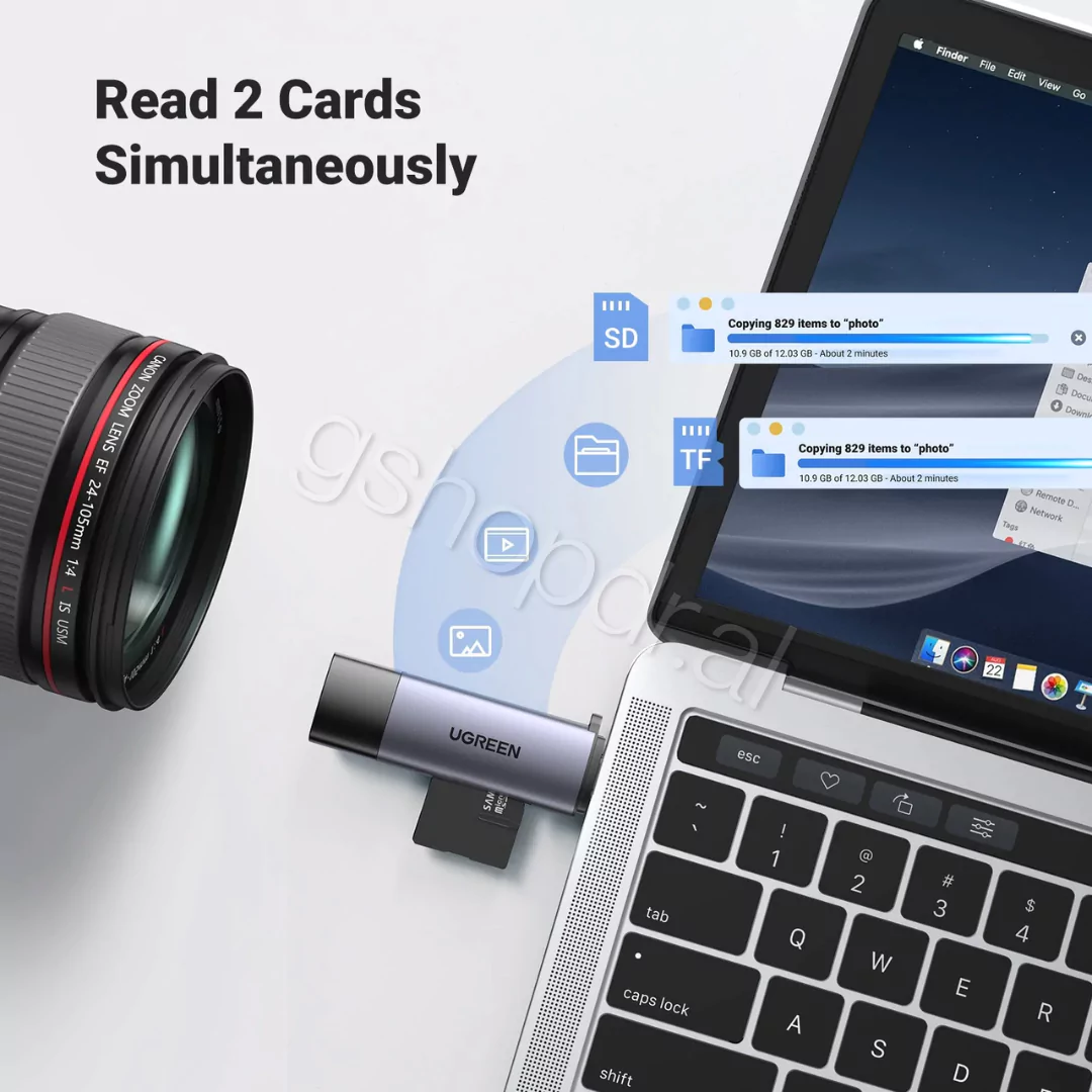 UGREEN 2-in-1 USB C OTG Card Reader (6) UGREEN 2-in-1 USB-C & USB 3.0 SD/TF Card Reader CM185 Durres