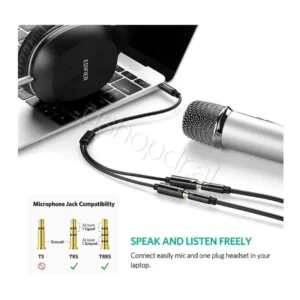 Kabllo audio UGREEN 3.5 mm mashkull në 2 femra, kuti ABS 30620 Durres