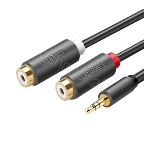 UGREEN 3.5mm Male to 2RCA Female Cable 25cm AV109