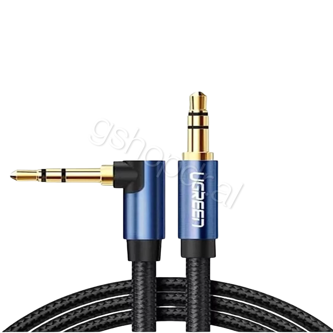 UGREEN 3.5mm Male to 3.5mm Male Cable Gold Plated Metal Case with Braid 2m 60181 (1) UGREEN 3.5mm Male to 3.5mm Male Cable Gold Plated Metal Case with Braid 2m 60181 Durres