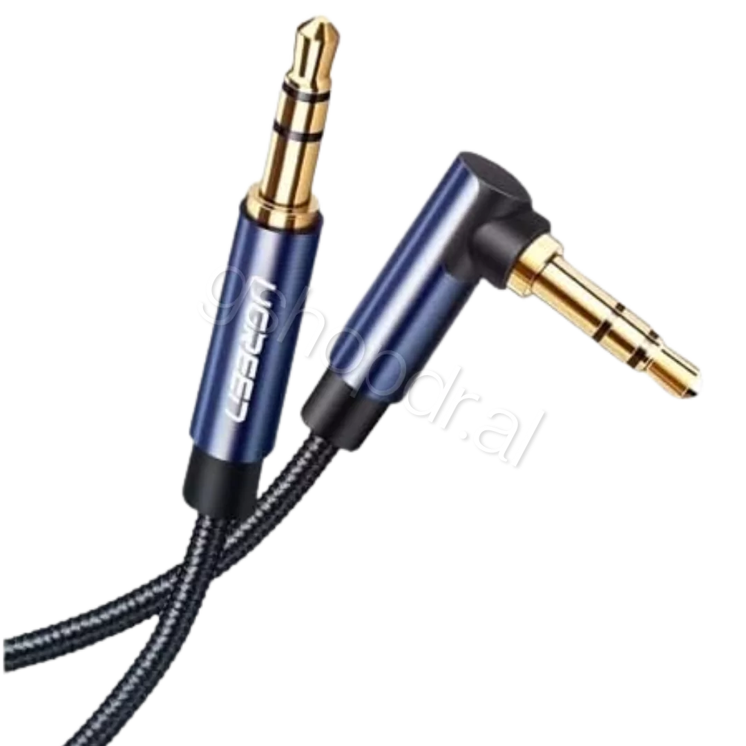 UGREEN 3.5mm Male to 3.5mm Male Cable Gold Plated Metal Case with Braid 2m 60181 (2) UGREEN 3.5mm Male to 3.5mm Male Cable Gold Plated Metal Case with Braid 2m 60181 Tirane
