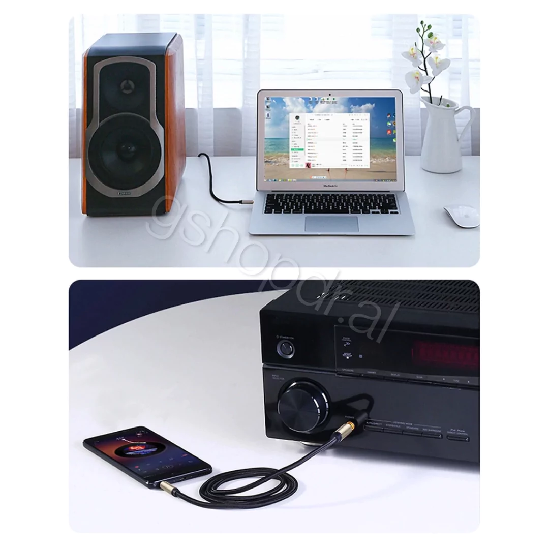 UGREEN 3.5mm Male to 6.35mm TRS Stereo Audio Cable 1m AV127 (4) UGREEN 3.5mm Male to 2RCA Female Cable 25cm AV109 Tirane