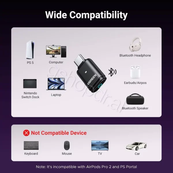 UGREEN Bluetooth Transmitter Audio Adapter BT501 AGShop Electronics
