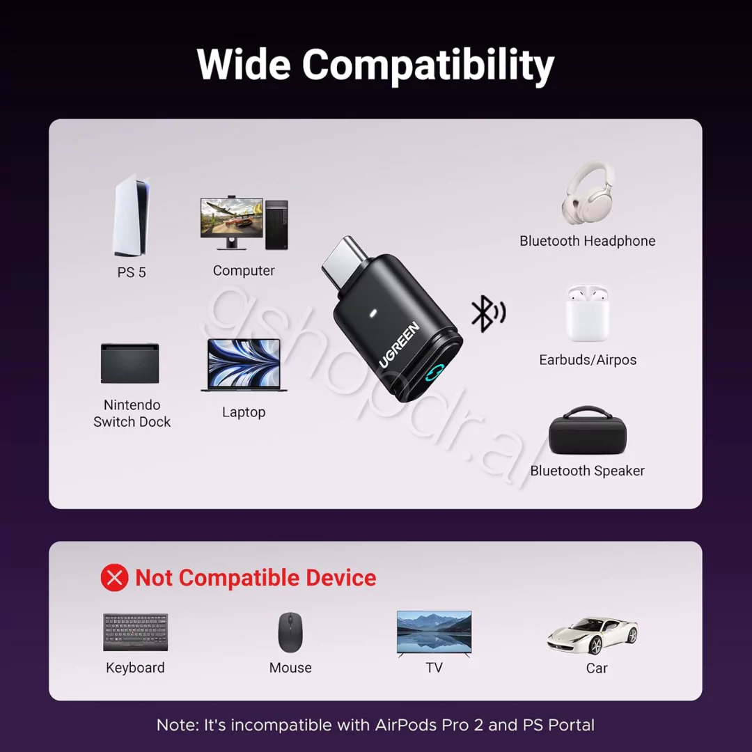 UGREEN Bluetooth Transmitter Audio Adapter BT501 AGShop Electronics