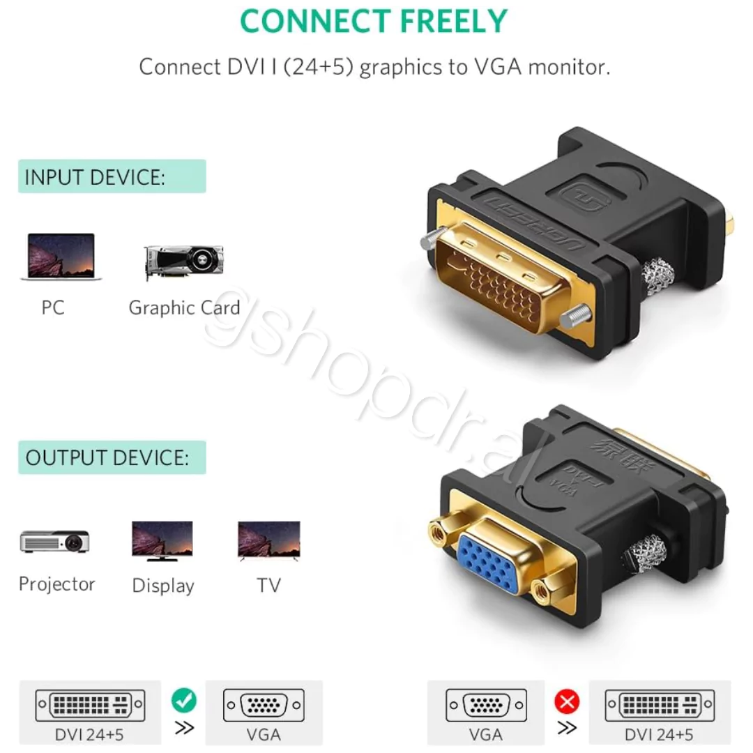DVI Mashkull ne VGA femer Adapter Durres