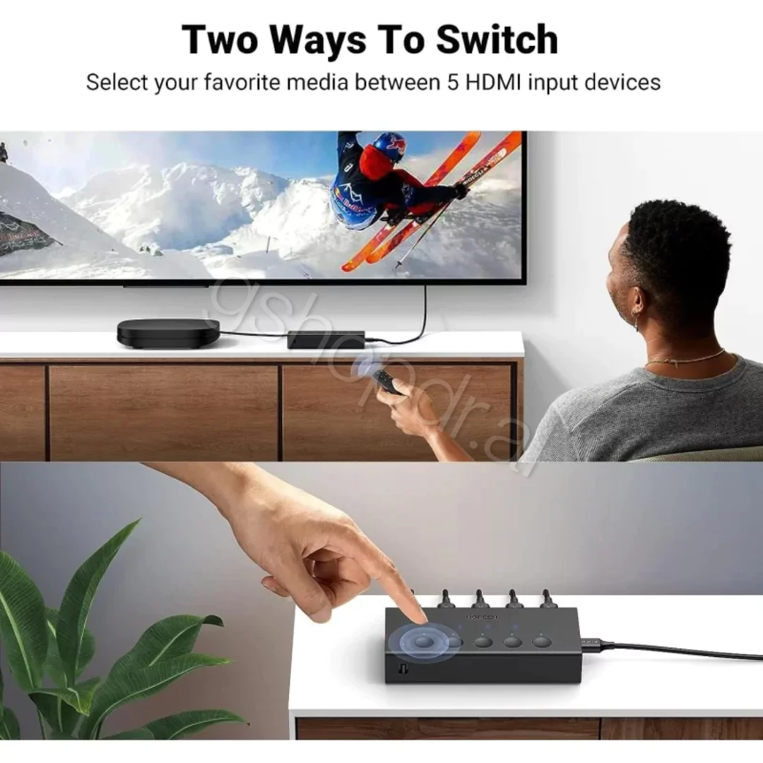 UGREEN HDMI Switch 5 in 1 Out CM568 (4) UGREEN HDMI Switch 5 in 1 Out CM568 Tirane