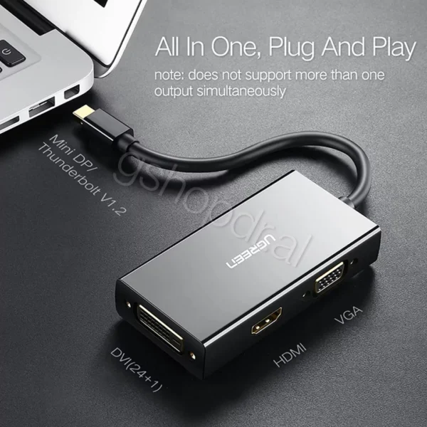 Konvertues UGREEN Mini DisplayPort në HDMI&VGA&DVI 20418