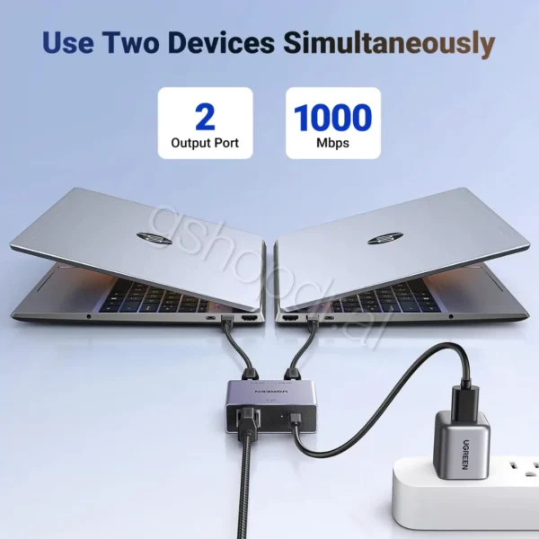 Ugreen 1 to 2 1000Mbps LAN Splitter NW301 GSHOP