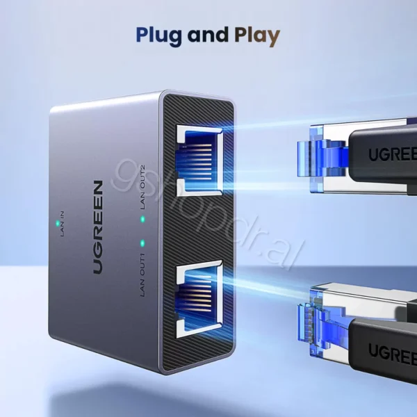 Ugreen 1 to 2 1000Mbps LAN Splitter NW301Durres
