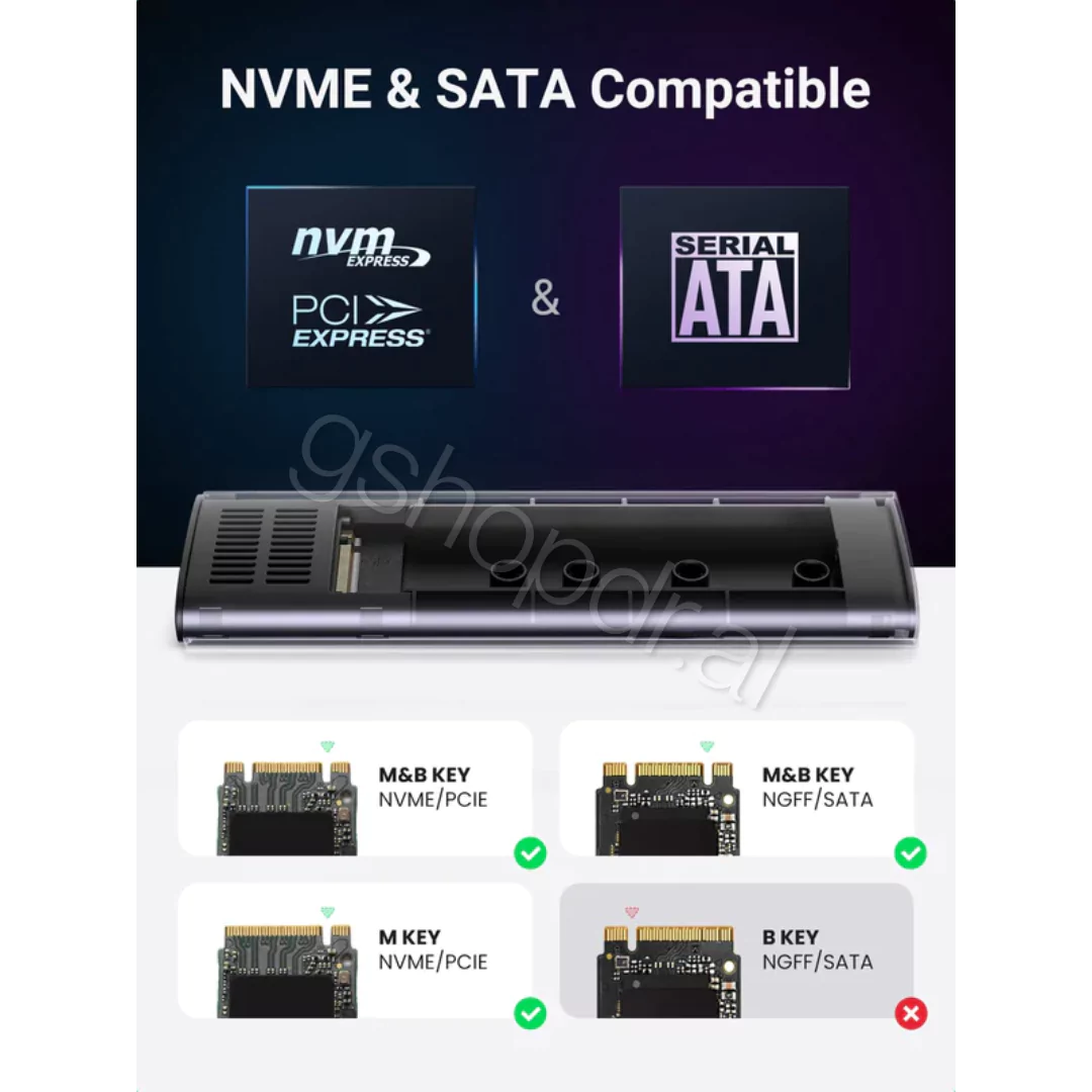 Kutia e SSD-së Ugreen M.2 NVMe