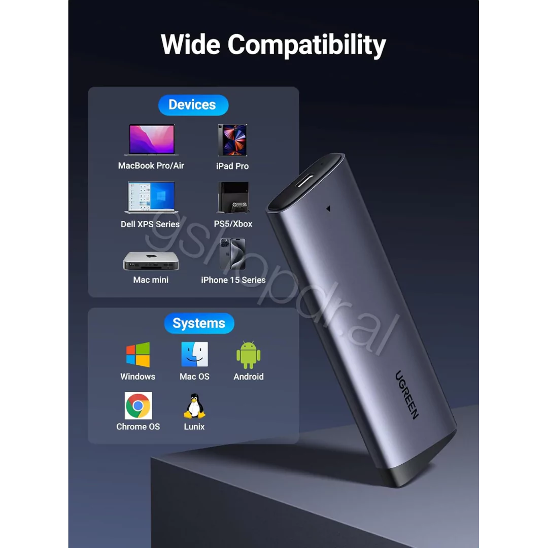 Ugreen M.2 NVMe SSD Enclosure CM767 GShop Electronics