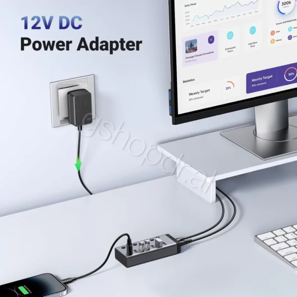 Ugreen USB-C to 7-Port USB 3.0 Hub GShop Electronics Durres