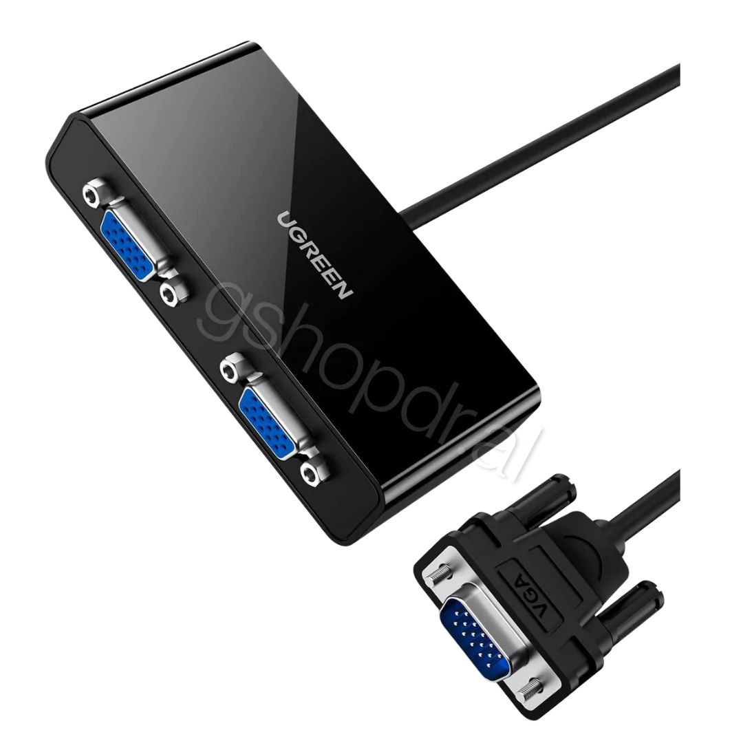 Ugreen VGA Splitter, VGA Male to 2 Female 20918 (7) VGA Mashkull ne 2 VGA femer