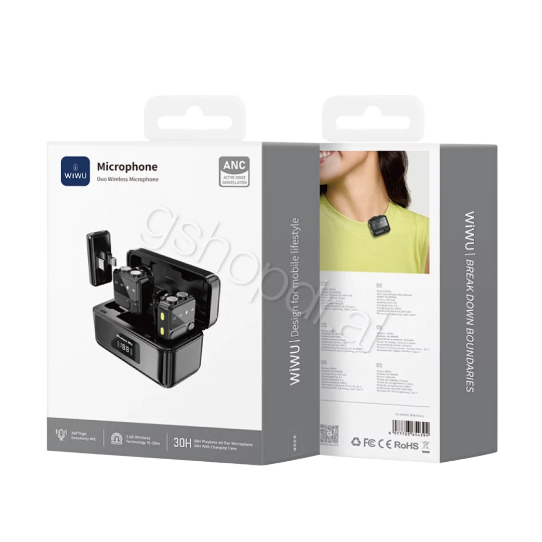 Mikrofon WiWU Wi-WM005 me reduktimin e zhurmës typeC dhe lighting port tirane