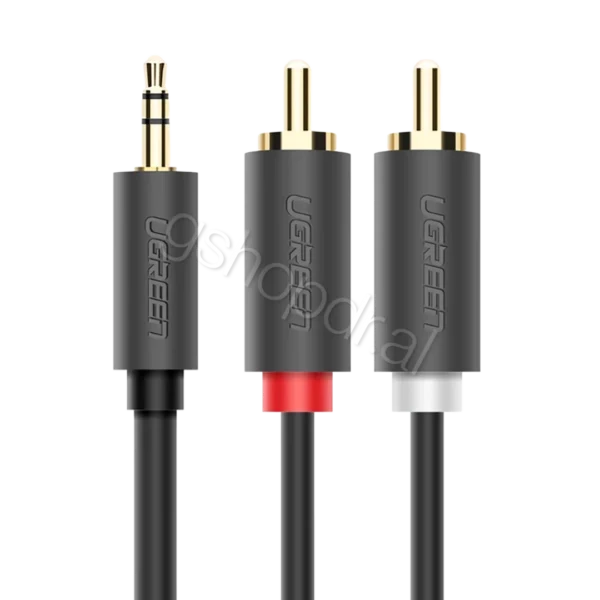 Kabllo audio UGREEN 3.5mm Mashkull në 2 RCA Mashkull 2m AV102 Durres
